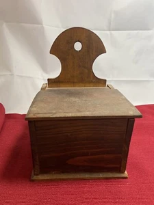 Caja de sal de madera vintage (K) - Imagen 1 de 4