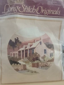 Unfinished  Semco Cottage Garden 3094 Long Stitch Kit Round Picture - Picture 1 of 3