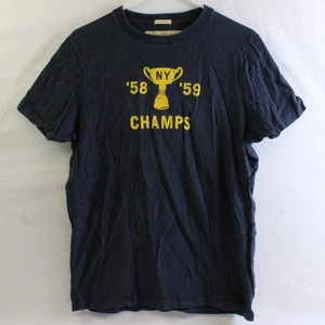 Abercrombie & Fitch marineblau Baumwolle Muskel T-Shirt Herren Größe Large DEFEKT - Bild 1 von 5