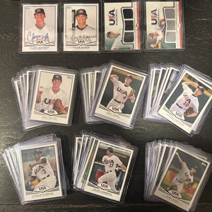 2011 Topps USA Baseball * 61 KARTEN BASE SET * 2 AUTOS * 2 TRIPLE RELICS * 🇺🇸   - Bild 1 von 5