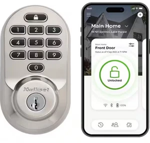 KWIKSET HALO WI-FI SMART LOCK KEYLESS DOOR DEADBOLT GRADE AAA 99380-001 - NICKEL - Picture 1 of 10