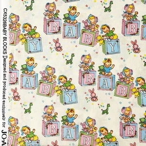 Blocchi per bambini vintage Joanne's in tessuto CX5326 37"x45" - Foto 1 di 6