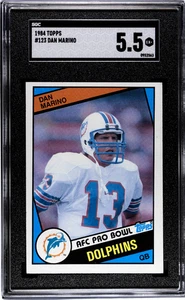 1984 Topps #123 Dan Marino Rookie RC Miami Dolphins HOF SGC 5.5 - Picture 1 of 2