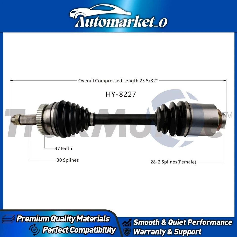 CV 轴轴前右适用于现代 Azera 2007 - 2010 — 第 1/1 张图片