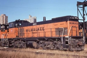 MS Original Slide MILW Milwaukee Road MP15AC #461 - Minneapolis MN 1980 - Picture 1 of 1