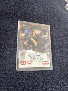 Tarjeta de béisbol 2025 Jonah Tong Pulse debut firmada novato edición limitada 19/30 - Imagen 1 de 3
