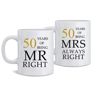 Kwieema 50th Wedding Anniversary for Couples, Golden 50th Anniversary for Par... - Picture 1 of 8