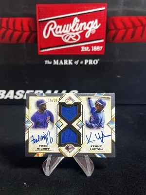 2025 Topps Diamond Icons Fred McGriff & Kenny Lofton Doble Reliquia Automático/25 Cubs Foto 1 de 2