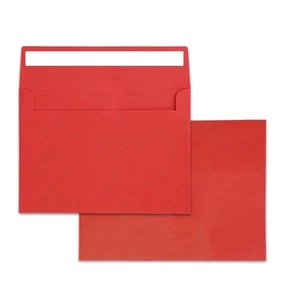 50 Pack A7 Red Envelopes - 5X7 Self-Sealing Envelopes for Invitations Cards Xmas - Picture 1 of 11