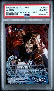 2023 FINAL FANTASY DAWN OF HEROES TCG 002H AURON FFX FULL ART PSA 10 Gem Mint - Picture 1 of 2