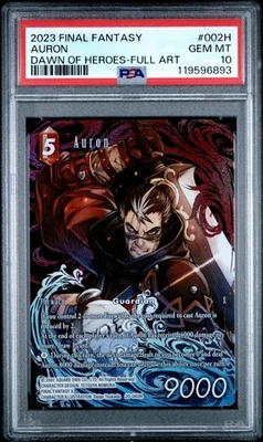 2023 FINAL FANTASY DAWN OF HEROES TCG 002H AURON FFX FULL ART PSA 10 Gem Mint - Image 1 of 2