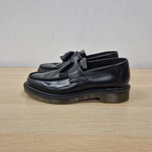 Dr. Martens Adrian schwarz Mono Plain Welt Glattleder Loafer Quaste Schuhe Uk 5 - Bild 1 von 10