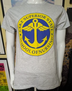 Lake Superior State University School Of Nursing T Shirt Lakers Small LSSU Nice - Picture 1 of 4