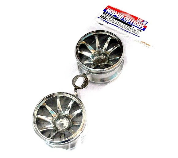 TAMIYA RC Model GF-01 Chrome Plated 10-Spoke Wheels (2pcs) 54677 - Image 1 of 1