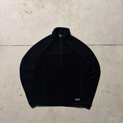 Patagonia Synchilla Sweater Large Adult Black 1/4 Zip Pockets Pullover Womens L - Image 1 of 4