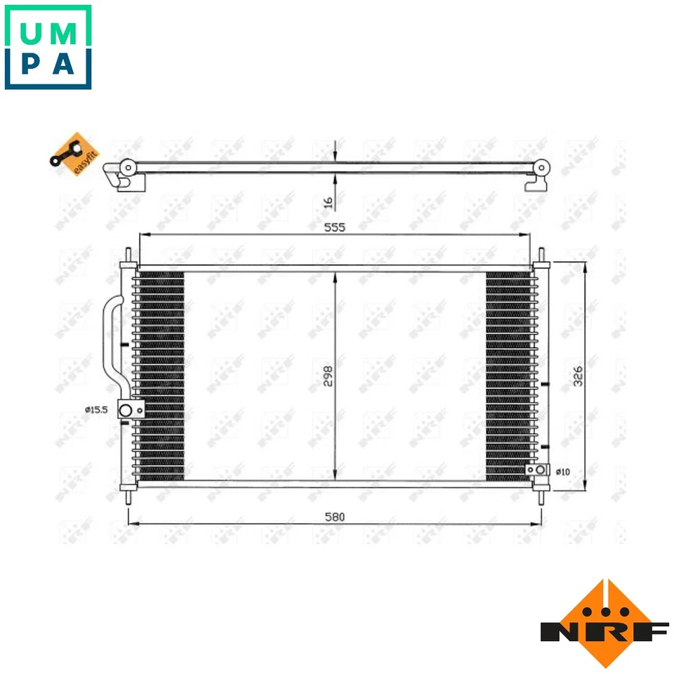 CONDENSER AIR CONDITIONING 35627 FOR HONDA B20B 2.0L B18C6 1.8L B20Z1 2.0L 4cyl - Image 1 of 4