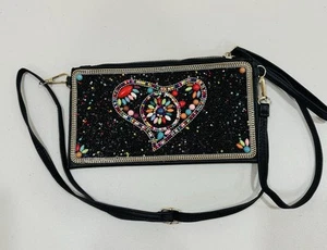 Colorful Heart Artisan Beaded Bag By Coco & Carmen - Picture 1 of 9