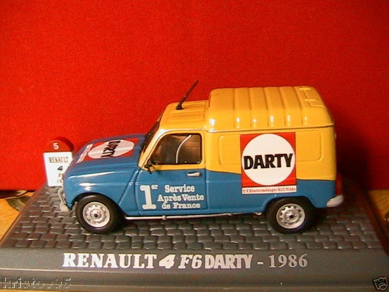 Renault 4 F6 Darty 1986 Universal Hobbies 1/43 Box Sheet Metal M6 Collections - Image 1 of 1
