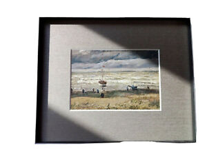 View of Sea at Scheveningen 1882 Vincent van Gogh - 5.5"x3.75" Framed  9"x10.75"