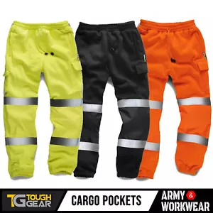 Pantaloni da jogging Hi Viz Combat pantaloni da lavoro pantaloni da jogging spessi in pile con spazzola - Foto 1 di 6