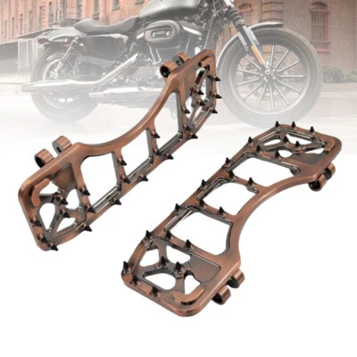 Motorcycle Wide Foot Pegs Floorboards Pedals Fit For Harley Softail Road Glide - Image 1 of 4