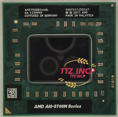 AMD A10-Series A10-5750M Processor 2.5GHz AM5750DEC44HL CPU Socket FS1 2500 MHz - Image 1 of 2