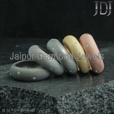 Pave Diamond Band Ring 925 Sterling Solid Silver Jewelry Eternity Diamond Ring - Image 1 of 4