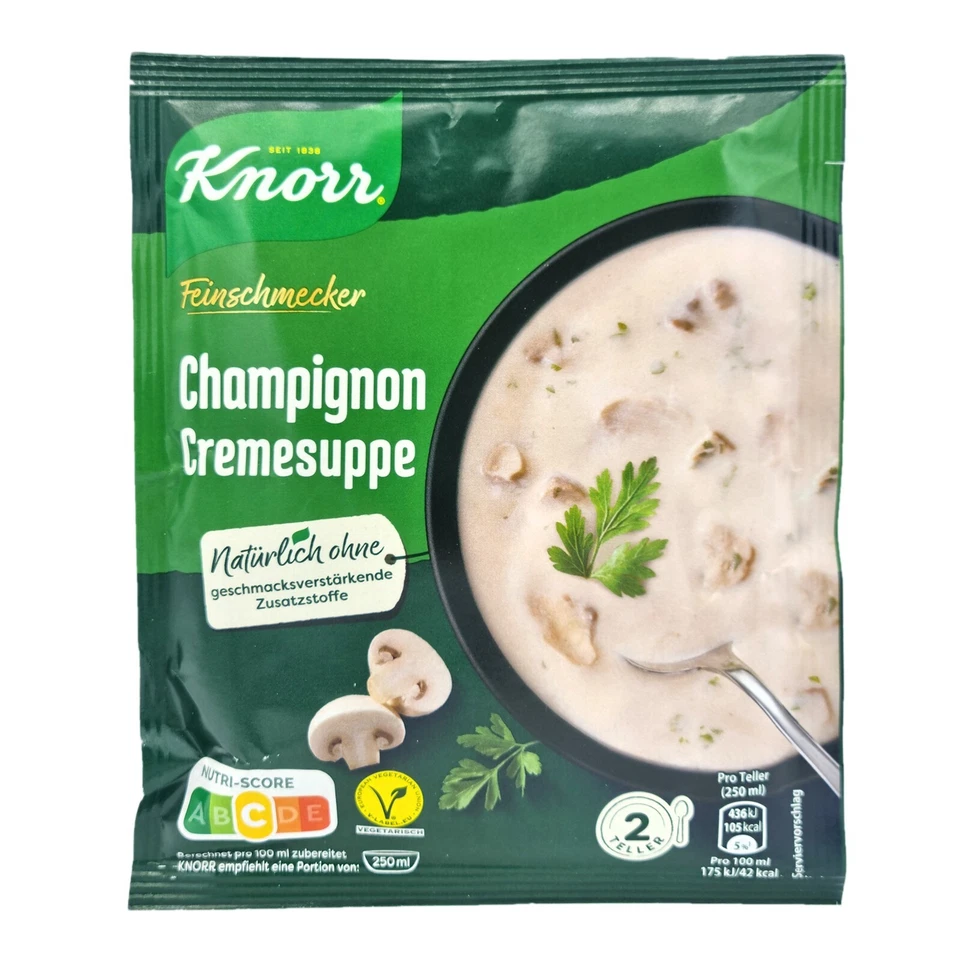 8x Knorr 🍲 Sopa de crema de champiñón sopa de crema de champiñones blancos ✈ENVÍO CON SEGUIMIENTO - Imagen 1 de 1