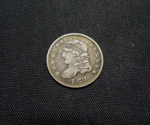1831 Capped Bust Half Dime 5c Silver Coin - C935 Cover