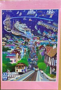 Hyde Street Pier The Bay, San Francisco California 500 Pc Puzzle Rare FX Schmid