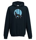 Abstract Wolf Howling At Moon Hoodie Jumper Adults Teens & Kids Sizes