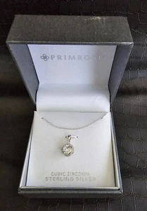 Primel Sterlingsilber Zirkonia Liebe Knoten Anhänger Halskette - Bild 1 von 5