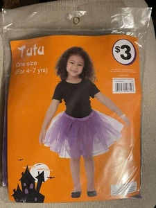 Girls Purple Tutu Halloween Costume Dress Up Age 4-7 One Size - Picture 1 of 2