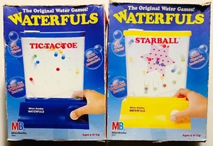 Lot of 2 Vintage 1987 MB Waterfuls Game Toys "Tic-Tac-Toe" & "Starball" *IN BOX* - Picture 1 of 7