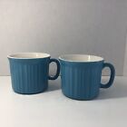 CorningWare Colours Stoneware Soup Meal Mug Set of 2 Blue NO Lid