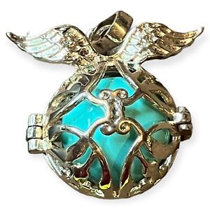 Harmony Ball Angel Caller Pendant Winged Design Good Luck Tranquility Gold Tone