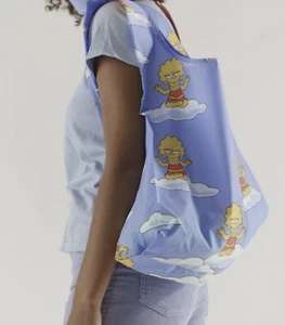 BAGGU The Simpsons LISA SIMPSON Standard Nylon Reuseable Bag Meditation NO POUCH - Picture 1 of 7