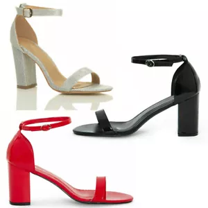 Damenschuhe Drag Queen Knöchelriemen Schnalle Peep Toe Übergrößen 9-12 UK - Bild 1 von 7