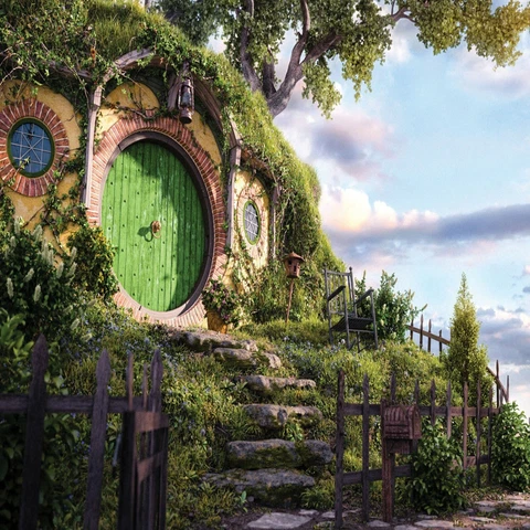 1/6th Lord of the Rings Hobbit Shire Bag End IKEA Detolf 15x15 Diorama Backdrop Cover