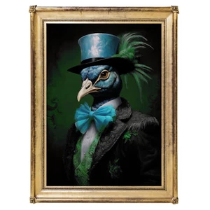 Estampado de pavo real, estampado de arte animal, decoración del hogar, arte de cartel, arte gótico de pared - Imagen 1 de 6