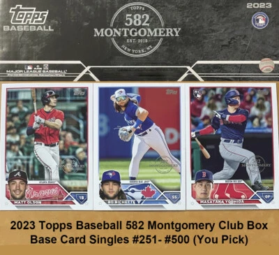 2023 Topps Baseball 582 Montgomery Club Box Base Card Singles #251-#500 (U Pick) - Image 1 of 2