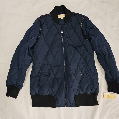 NUOVA GIACCA IN NYLON IMBOTTITA BLU MICHAEL KORS TRAPUNTATA M MEDIA