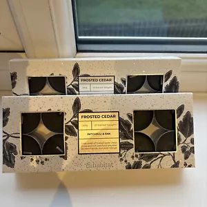 Habitat Frosted Cedar X 20 Patchouli&oak Scented Tealights x2 - Picture 1 of 3