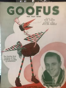 novelty sheet music GOOFUS by Gus Kahn - Picture 1 of 2