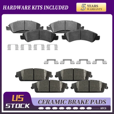 Керамические передние и задние тормозные колодки для Chevy Silverado 1500 Tahoe GMC Sierra 1500 - Изображение 1 из 4