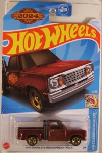 HOT WHEELS #2024-053 1978 Dodge Li'l Red Express Truck, on US long card (NEW) - Picture 1 of 2