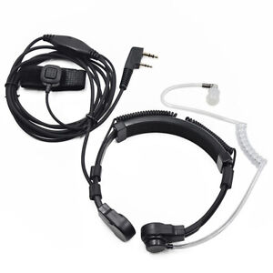 Dual Mic Throat Mic Earpiece Headset For Baofeng UV5R 888S UV82 UV-B6 UV8D Parts