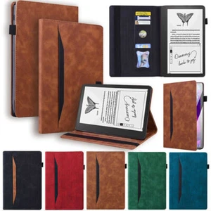 Funda inteligente de cuero PU con soporte para tarjetas ranuras para tarjetas para Amazon Kindle Scribe 10,2" cubierta abatible - Imagen 1 de 49