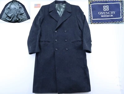 Gabardina Givenchy Gris Carbón Guisante Doble Pecho Forrada Satinada 40 EE. UU. Mediana Foto 1 de 4