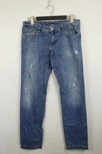 DOLCE & GABBANA Blue Wash Denim Regular Straight Distressed Jeans Size 33 - Picture 1 of 22